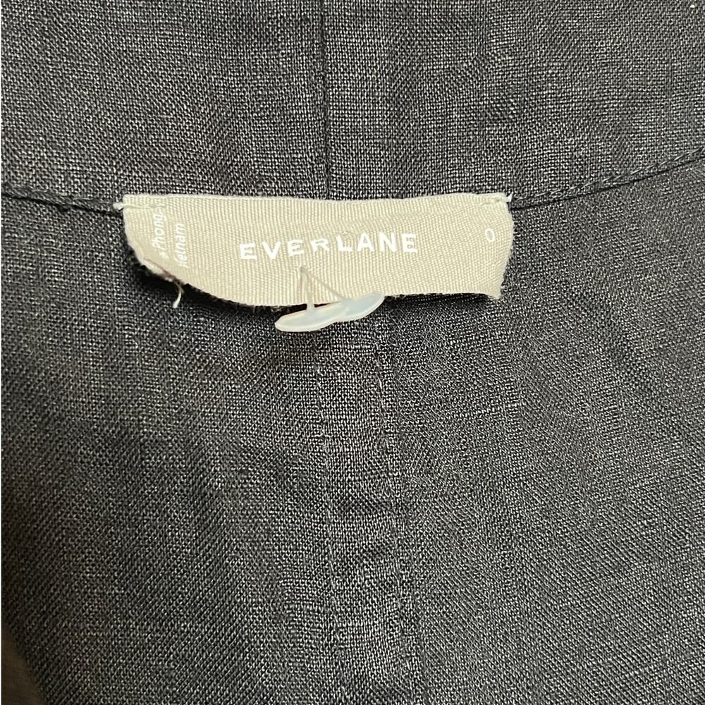 Everlane The Linen Cross-Front Jumpsuit Black Size 0 - Picture 4 of 11
